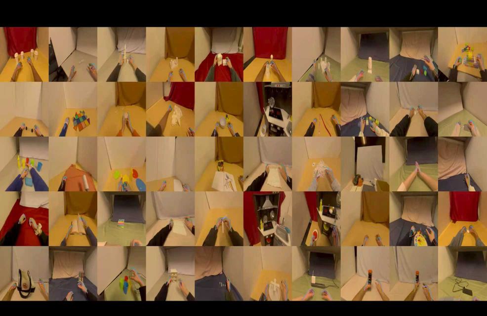 Mock preview representing large-scale egocentric human video data