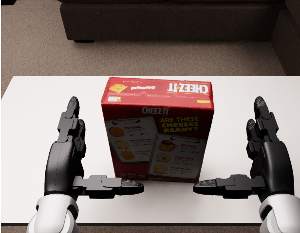 Handover, simulated egocentric view.